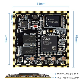 PUZHI SoM 7010 7020: Xilinx SoC ZYNQ 7000 XC7Z010 XC7Z020 Основна такса FPGA Система индустриален клас на отверстии за пробиване модул 3