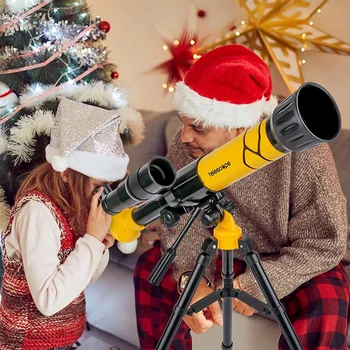 Астрономически телескоп за деца, Телескоп със статив и 20X-30X-40X пистолет, Играчките за ранно обучение на деца на възраст от 6+ 3