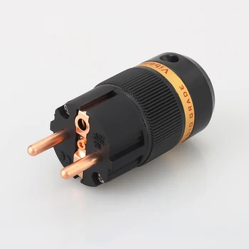 Виборг VE501 Чиста Мед Европейския захранващият кабел с Щепсел Тип Schuko Power Plug Hifi 3