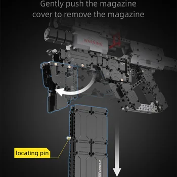 Идеята за Пистолет-Картечница Градивни елементи за Сглобяване на MOC Техническо Военно Оръжие Тухли Коледен Подаръчен Комплект Играчки за Деца 3