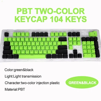 Механична Клавиатура Keycaps PBT OEM Профил Двоен Изстрел Прозрачна Осветление 104 Клавишна комбинация за 61 87 104 Оформление Мини Клавиатура 3