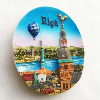 Рига, Латвия, Туристически Сувенир, Етикети на Магнити 3