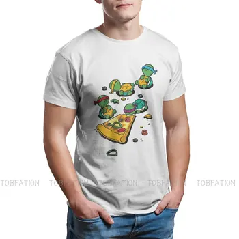 Тениска Kawai Tortoise Pizza Любовник Класическа Алтернативна Мъжки Дрехи Върховете Памучен Тениска с Кръгло Деколте 3