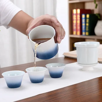 Удобен Пътен Чай Керамична Печка Бързо се Превръща В Гостуващия Чаша Чайник Чаена Чаша Кунг-фу Чай 3