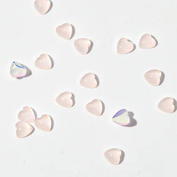 100 бр 3D Сърцето с Форма НА Котешко Око Камък Стикер Дизайн на Ноктите Кристали Окачване Скъпоценни Камъни Бижута плавателни съдове за Бижута направи си САМ Diamond Сърце 4
