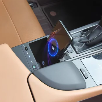 15 Вата Автомобилното безжично зарядно устройство QI, зарядно за телефон, бързо зарядно устройство ще захранване на панела, на притежателя на телефона, за Lexus ES ES300H ES200 ES260 ES350 2019-2022 4