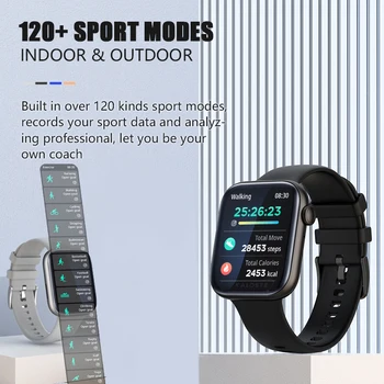 2022 нов 120 + спортен режим на Мониторинг женски смарт часовници мъжки Bluetooth Предизвикателство Спортни Водоустойчиви Дамски Часовници За xiaomi huawei realme 4