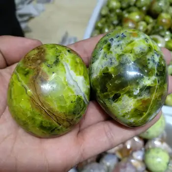 90 г Натурален Зелен Опал Палмова Камък Crystal Полиран Проба Мадагаскар 4