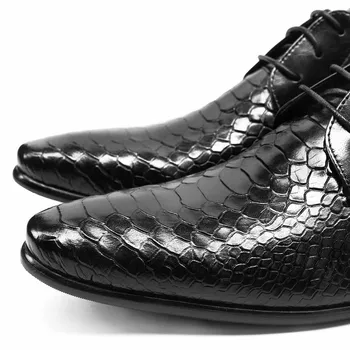 Hanmce Мъжки Модел Обувки 2 Цвята Луксозни Професионални Официални Дерби Ръчно Изработени За Мъже 4