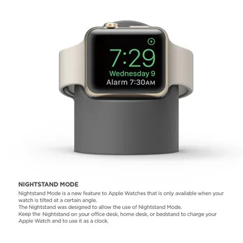 JONSNOW Силиконова Домашно зарядно устройство ще захранване на зарядно за Apple Watch 6 5 4 Притежателят на Ярки Цветове Нощна Поставка за iWatch 3 2 1 4