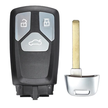 KEYECU 3/4 Бутона Smart Remote Автомобилен Ключ във формата на Миди за Audi TT A4 A5 S4 S5 Q7 SQ7 2017 2018 Подмяна на Празен Калъф Аксесоари 4