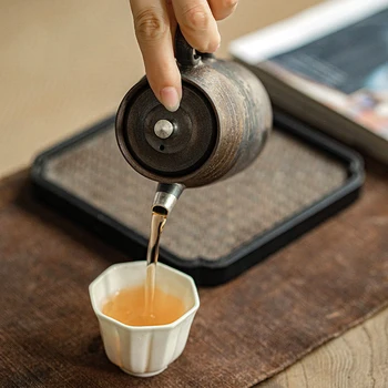 TANGPIN посеребрение керамичен чайник ретро чайник китайски чайник, посуда за напитки 170 мл 4