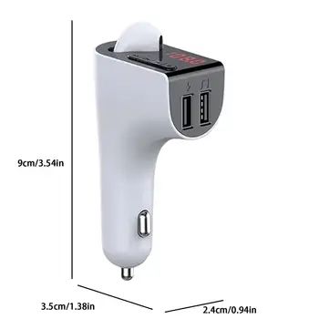 Автомобилен Bluetooth 5,0 FM-Предавател Безжичен Аудиоприемник Хендсфри Авто MP3 Плеър 3.1 A Dual USB Бързо Зарядно Устройство за Автомобилни Аксесоари 4