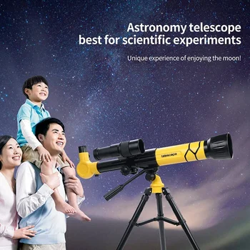 Астрономически телескоп за деца, Телескоп със статив и 20X-30X-40X пистолет, Играчките за ранно обучение на деца на възраст от 6+ 4