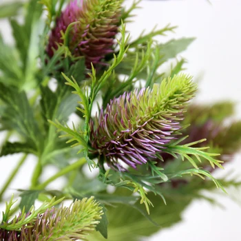 Ново Моделиране Eryngium Plant Пластмасови Изкуствени Цветя, Творческа Изкуство Договореност Материал 4
