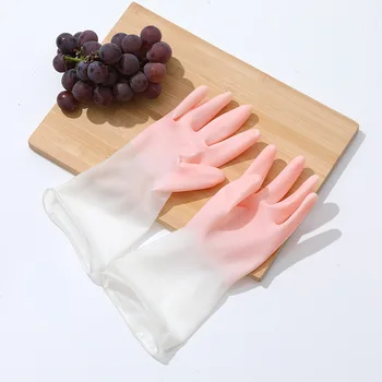 Ръкавици За миене на Съдове Силиконови Ръкавици За миене на Съдове Гъба За Миене на съдове Гумени Ръкавици, Инструменти За почистване на 1 чифт 4