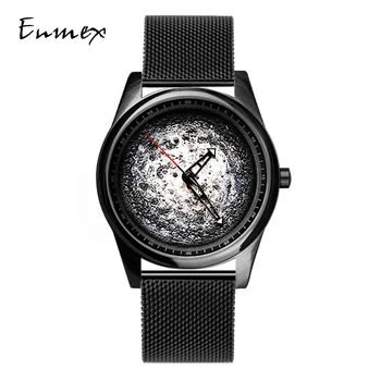 Ръчен часовник Enmex с творчески дизайн от star concept brief от неръждаема стомана с прости лице, модни кварцов дамски часовник 4