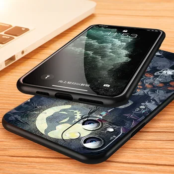 Силиконов калъф The Nightmare Before Christma за Apple iPhone 13 12 11 Pro Max mini XS XR X 8 7 6S 6 5 Plus Черен Калъф за вашия телефон 4