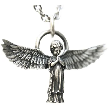 Ти си Моят Ангел Колие Silver Цвят на Крилата на Ангел-Пазител Верига Огърлица за Мъже, Жени, Подаръци За Рожден Ден, Модни Бижута 4