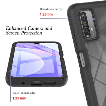 Хибриден Калъф С Пълно Покритие За Xiaomi Redmi 9T Седалките Poco M3 F3 Защитен Калъф-Броня от TPU Note 10 Pro Със Защита на екрана 4