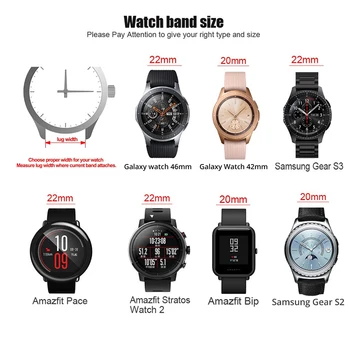 20 мм, 22 мм и Каишка за Часовник Каишка от естествена Кожа за Samsung Galaxy Watch 46 мм 42 мм Gear S3 Каишка за Часовник Amazfit Bip Малко Каишка 5