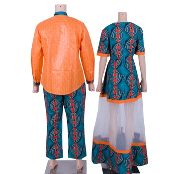 2023 Нови мъжки и дамски комплекти дрехи за сватба годишната традиционна африканска облекло двойки подходящо облекло 4xl WYQ655 5