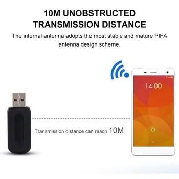 3.5 мм Конектор USB AUX Bluetooth Безжична Авто Аудиоприемник A2DP Музикален Приемник Адаптер За Мобилен телефон Android/IOS 5