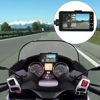 3-Инчов 1080P HD видео Рекордер за шофиране на Мотоциклет DVR Motor Dash Cam Със Специален двухколейным Преден Заден Регистратор Мотоциклетизъм Електроника 5