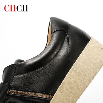 CHCH/ модни дамски обувки на плоска подметка от овча кожа, однотонная висококачествени меки и удобни ежедневни дамски обувки, не са на краката 5