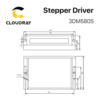 Cloudray 3 Фаза на 3DM580S Драйвер за стъпков мотор захранване 24-50 dc Изходен ток 1,0-8,0 А 5