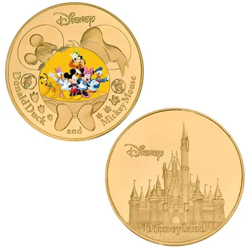 Disney Мини Маус Мики Маус, Доналд Дък, Дейзи Тема Позлатен Златна Монета Играта Възпоменателна Монета Играчки Детски Подарък За Рожден Ден 5
