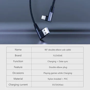 FLOVEME USB Type C Кабел 3A Бързо Зареждане чрез Micro USB за iPhone 12 11 Pro 8 X Кабел, Зарядно За Samsung, Huawei, Xiaomi Кабел за предаване на Данни 5
