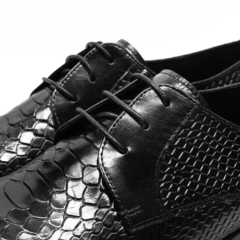 Hanmce Мъжки Модел Обувки 2 Цвята Луксозни Професионални Официални Дерби Ръчно Изработени За Мъже 5