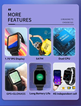Rogbid Air 4G LTE Смарт Часовници Телефон, GPS, 4 GB и 64 GB Камера 5MP Face ID WIFI Умни Часовници Мъжки Android 9,1 IP68 Водоустойчив За Xiaomi 5