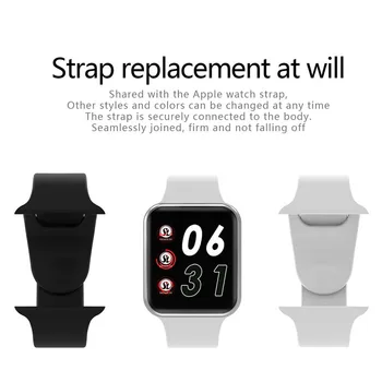 ROSE GOLD Смарт Часовник Серия 6 Smartwatch за apple iphone 6 6s 7 8 X XS plus за samsung IOS android Смарт Часовници honor3 xiaomi 5