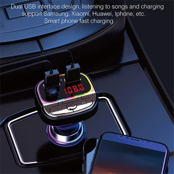 Автомобилен Bluetooth-съвместими 5.0 FM трансмитер 3.1 A Бързо Зарядно Устройство за Кола за Mp3 плейър Музикален Модулатор Хендсфри С TF U Автомобилни Аксесоари 5