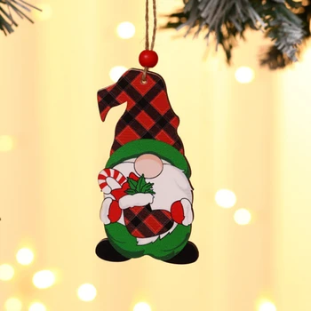 Весела Коледна Украса От Дървен Джудже На Дядо Коледно Дърво Висящи Бижута Висулка Навидад Декор Честита Нова Година 2022 Детски Играчки 5