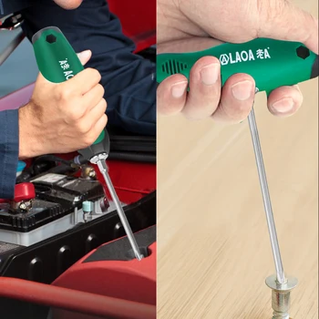 Дръжка на отвертка, за да LAOA с множество инструменти, с двойна употреба, пластмасов гумена дръжка Лека и лесно запознат 5