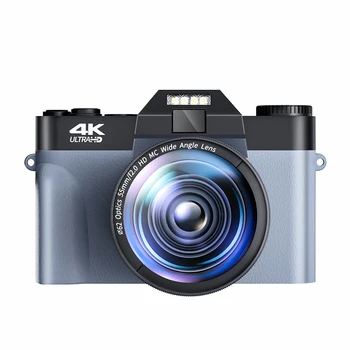 Класически Стари Цифров Фотоапарат За Снимки WIFI 4K Компактен Потоковая Камера YouTube UHD Открит Видео Vlog 5