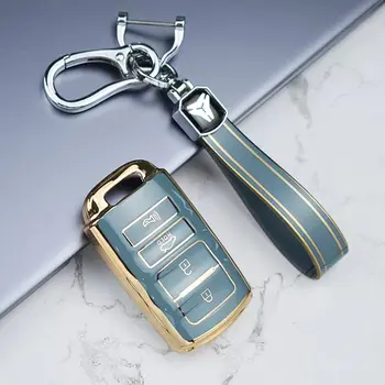 Модерен Калъф за автомобилни Ключове от TPU, калъф-ключодържател за KIA Cadenza K9 K7 K-04 Sorento K900 K7, ключ от 2013 г. до 2016 г., 4 Бутона 5