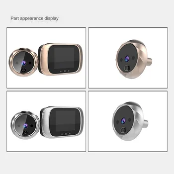Цифров LCD дисплей е 2,8 инча Видео Звънец, Око За Гледане на Вратата, Шпионка Камера за Наблюдение На 90 Градуса Звънец за Откриване на Движение на Очите 5